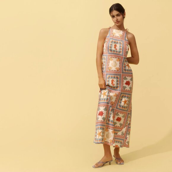 Anthropologie Dresses & Skirts - ANTHROPOLOGIE | Tie-Neck Column Maxi Dress | NWT